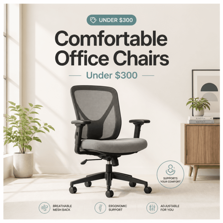 Best office chair under 300 showing adjustable lumbar support and mesh back